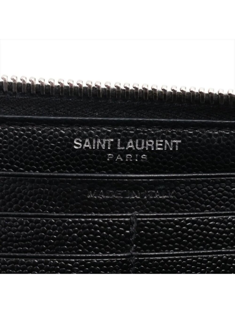 Saint Laurent YSL Paris Cassandra V-stitch Leather Wallet Zip Around - Picture 9 of 10